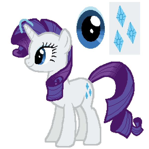 Rarity - Friendship is Magic Color Guide - MLP Vector Club
